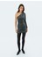 Tek Omuz Slim Fit Metalik Drapeli Mini Abiye Elbise 3