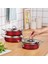 Ateş Emaye 6 Parça Omlet Sahan Set Bordo 3