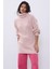 Pembe Balıkçı Yaka Oversize Triko Tunik SWK4299PE 3