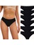 Kadın 5'li Paket Pamuklu Likralı Siyah Külot 1