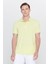Erkek Fıstık Yeşil Slim Fit Dar Kesim Polo Yaka Baskılı Pamuklu Tişört 1