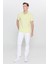 Erkek Fıstık Yeşil Slim Fit Dar Kesim Polo Yaka Baskılı Pamuklu Tişört 2