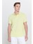 Erkek Fıstık Yeşil Slim Fit Dar Kesim Polo Yaka Baskılı Pamuklu Tişört 3