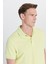 Erkek Fıstık Yeşil Slim Fit Dar Kesim Polo Yaka Baskılı Pamuklu Tişört 5