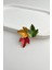 Üç Renk Yaprak Broş (5cm) 1