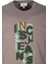 Erkek Tişört Bisiklet Yaka Haki Slim Fit %100 Pamuk T-Shirt Ncs Jeans 1308 4