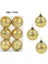 Gold Simli Yılbaşı Topu 6 Adet 6 cm 1