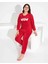 Kız Çocuk Sıcak Tutan Polar Pijama Takımı Kırmızı 2829K 3