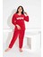 Kız Çocuk Sıcak Tutan Polar Pijama Takımı Kırmızı 2829K 4