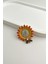 Ay Çiçeği Taşlı Arı Detaylı Broş (3cm) 1