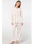 Çiçek Desenli Patlı Battal Uzun Kollu Pijama Takımı 3388/DESEN 2 5