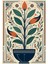 Matisse - Boho - Art Deco - Soyut - Doğa ( 3 Lü Çerçevesiz ) Poster - Afiş - Tablo KR2C00015/ 3