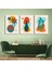 Matisse - Boho - Art Deco - Soyut - Doğa ( 3 Lü Çerçevesiz ) Poster - Afiş - Tablo KR2C00269/ 1