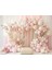 Pembe ve Altın Balon Detaylı 200X150CM Arka Plan Stüdyo Fonu 1