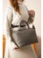 Kadın Gri El ve Omuz ÇANTASI-BD6045-EBAT:BOY:26 cm En:33 cm 1