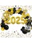 2025 Yılbaşı Partisi Malzemeleri 2025 Balonları,siyahaltınvebeyaz Happy New Year Şişeli Yılbaşı Süsü 2
