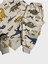 Erkek Çocuk Pamuklu Şardonlu Kahverengi Dinozor Desenli Uzun Kollu Kışlık Pijama Takımı 4