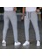 Erkek Açık Gri Slim Fit Rahat Kesim Beli Bağlamalı Yan Cepli Likralı Jogger Pantolon 1