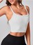 2 Li Paket U Yaka Siyah Beyaz Renk Desensiz Fitilli Kolsuz Askılı Likralı Fit Crop Top Bluz 3