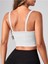 2 Li Paket U Yaka Siyah Beyaz Renk Desensiz Fitilli Kolsuz Askılı Likralı Fit Crop Top Bluz 4