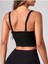 2 Li Paket U Yaka Siyah Beyaz Renk Desensiz Fitilli Kolsuz Askılı Likralı Fit Crop Top Bluz 5