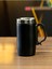 Kişiye çift katmanlı 280ml mat siyah kulplu paslanmaz çelik termos bardak mug kupa çay kahve 3