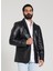 Erkek Siyah Blazer Deri Ceket 1