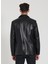 Erkek Siyah Blazer Deri Ceket 5