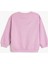 Sweatshirt Uzun Kollu Kedi Baskılı Bisiklet Yaka Şardonlu Pamuklu 2