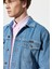 Trucker Regular Fit Normal Kesim %100 Pamuk Açık Mavi Jean Kot Ceket 4