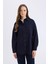 Relax Fit Basic Düz Gabardin Uzun Kollu Gömlek Tunik A6474AX24WN 3