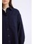 Relax Fit Basic Düz Gabardin Uzun Kollu Gömlek Tunik A6474AX24WN 4