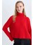 Oversize Geniş Kalıp Balıkçı Yaka Triko Kazak L0986AZ24CW 1