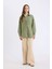 Relax Fit Basic Düz Gabardin Uzun Kollu Gömlek Tunik A6474AX24WN 2