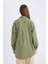 Relax Fit Basic Düz Gabardin Uzun Kollu Gömlek Tunik A6474AX24WN 5