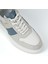 Strauss Model Deri El Yapımı Erkek Beyaz - Lacivert Sneaker 4