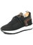 Leonidas Model Deri Triko Erkek Siyah Sneaker 1