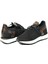 Leonidas Model Deri Triko Erkek Siyah Sneaker 2