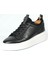 Pandelis Model Deri El Yapımı Erkek Siyah Sneaker 1