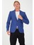 5110 Dar Kalıp Yarım Astarlı Indigo Erkek Blazer Ceket 1