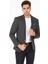 5112 Dar Kalıp Örme Kumaş Siyah Erkek Blazer Ceket 1
