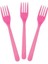 Pembe Plastik Çatal Lüks (25 Adet) 1