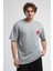 ECKO UNLTD Bryant Gri Bisiklet Yaka Baskılı Oversize Erkek Tshirt 4
