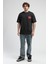 Bryant Antrasit Bisiklet Yaka Oversize Erkek Tshirt 5