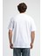 ECKO UNLTD Astorıa Beyaz Bisiklet Yaka Baskılı Oversize Erkek Tshirt 3