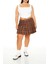 Plus Size Ekose Mini Etek 2