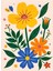 Matisse - Boho - Art Deco - Soyut - Doğa ( 3 Lü Çerçevesiz ) Poster - Afiş - Tablo KR2C00717/ 4