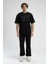 ECKO UNLTD Astorıa Siyah Bisiklet Yaka Baskılı Oversize Erkek Tshirt 4
