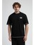 ECKO UNLTD Rockaway Siyah Bisiklet Yaka Nakışlı Oversize Erkek Tshirt 1
