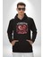 Türkiye Ay Yıldız Kırmızı Beyaz Kalp Erkek Kadın Siyah Dijital Baskılı Kapüşonlu Sweatshirt Hoodie 1